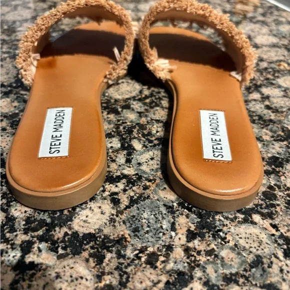 Steve Madden Lakeshore Woven Raffia Slide Sandal - Picture 2 of 6